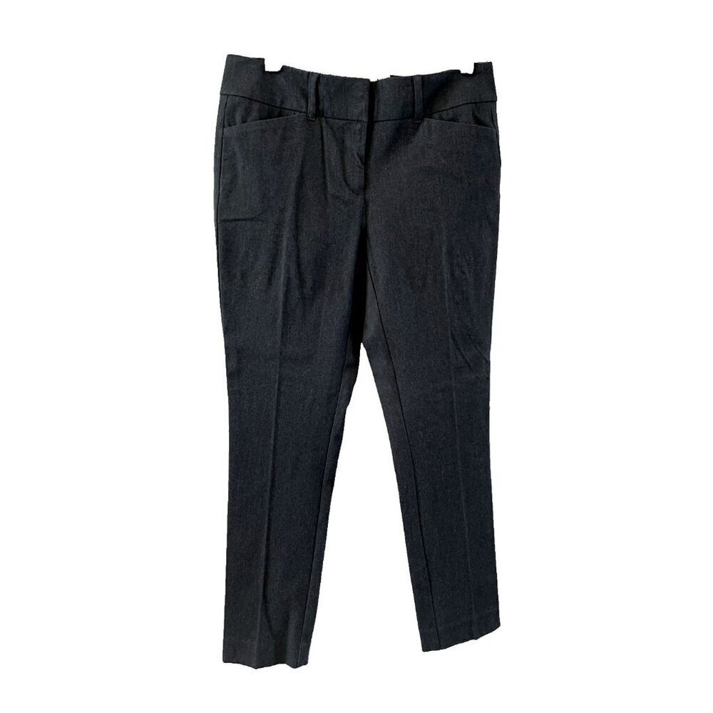 NWT LOFT Skinny Ankle Twill Gray Slacks Pants 4 Career business casual office